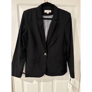 Calvin Klein Black Blazer Classic Fit Business Career Jacket 14‎